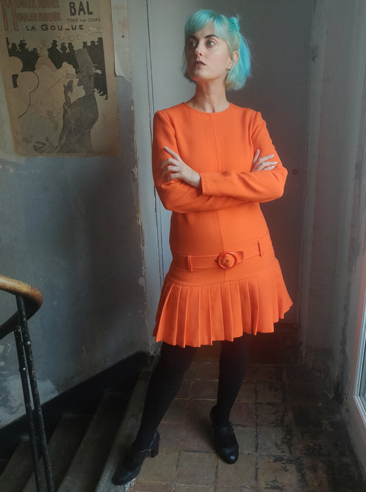 1960s-Style Yves Saint Laurent Drop Waist Dress