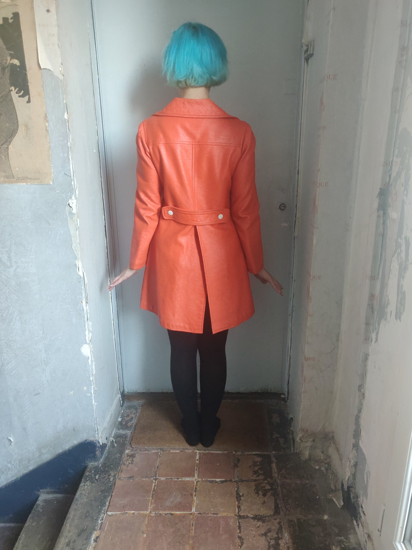 1960s Courrèges Orange Vinyl Jacket