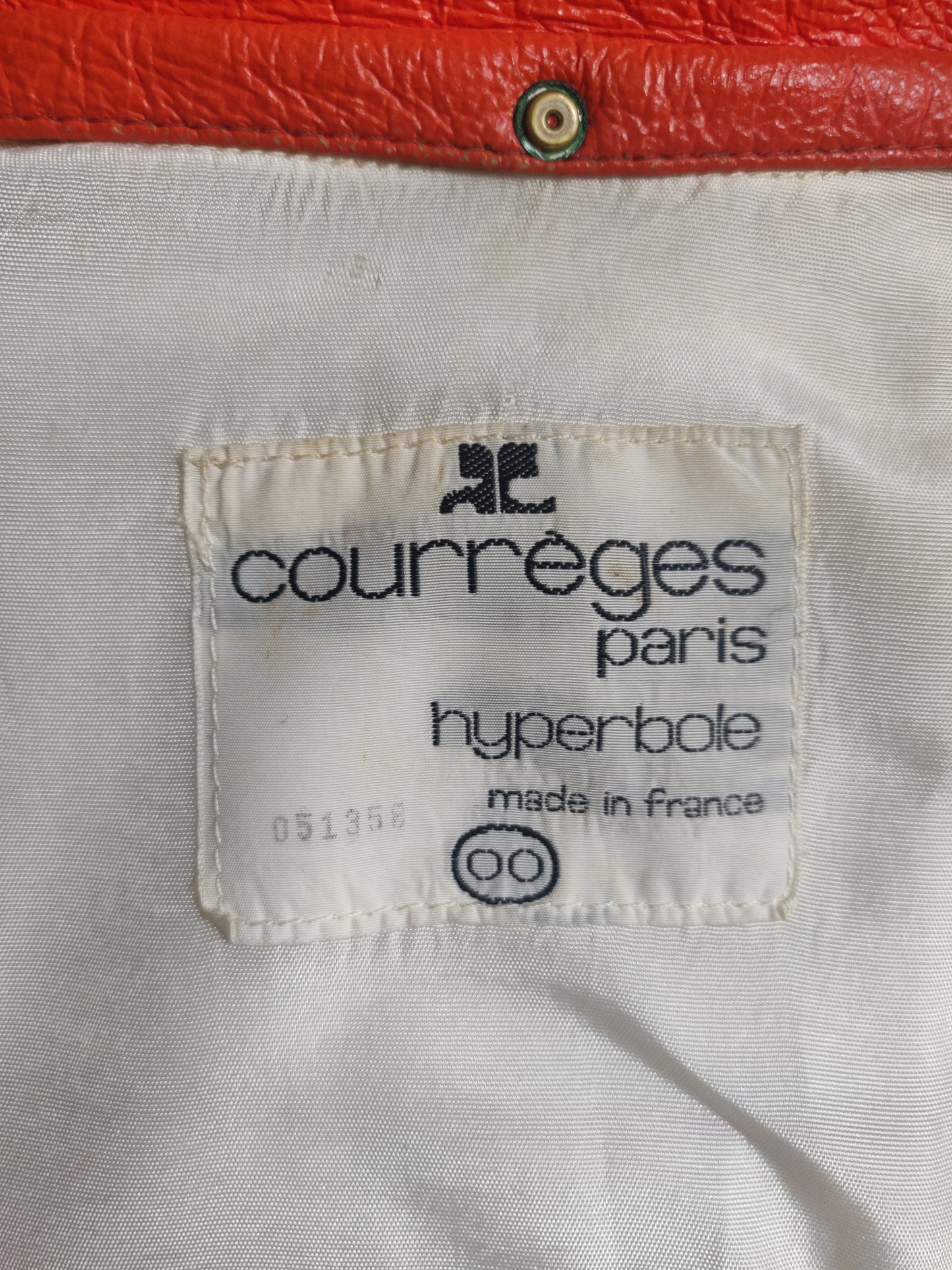 1960s Courrèges Orange Vinyl Jacket