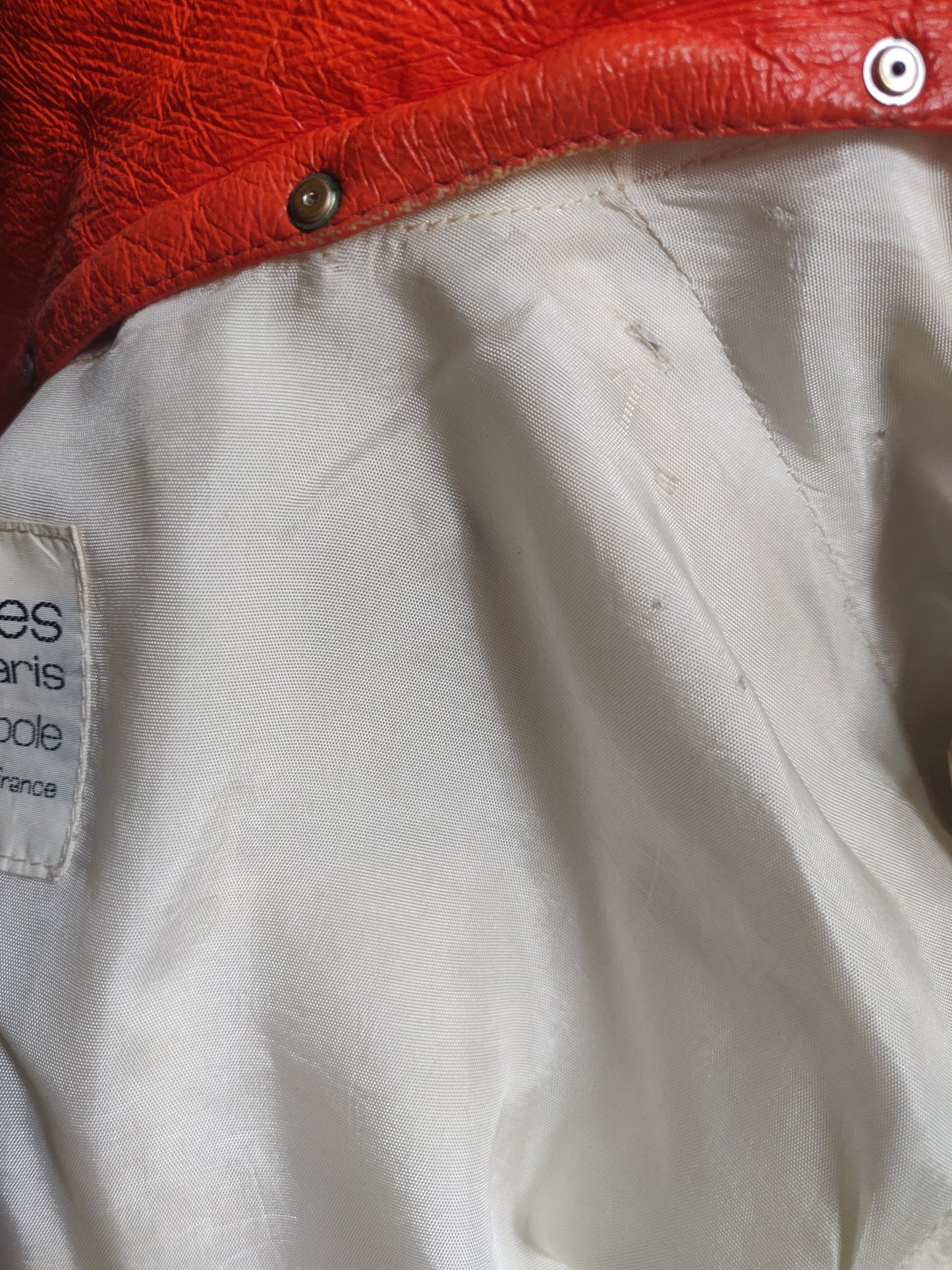 1960s Courrèges Orange Vinyl Jacket