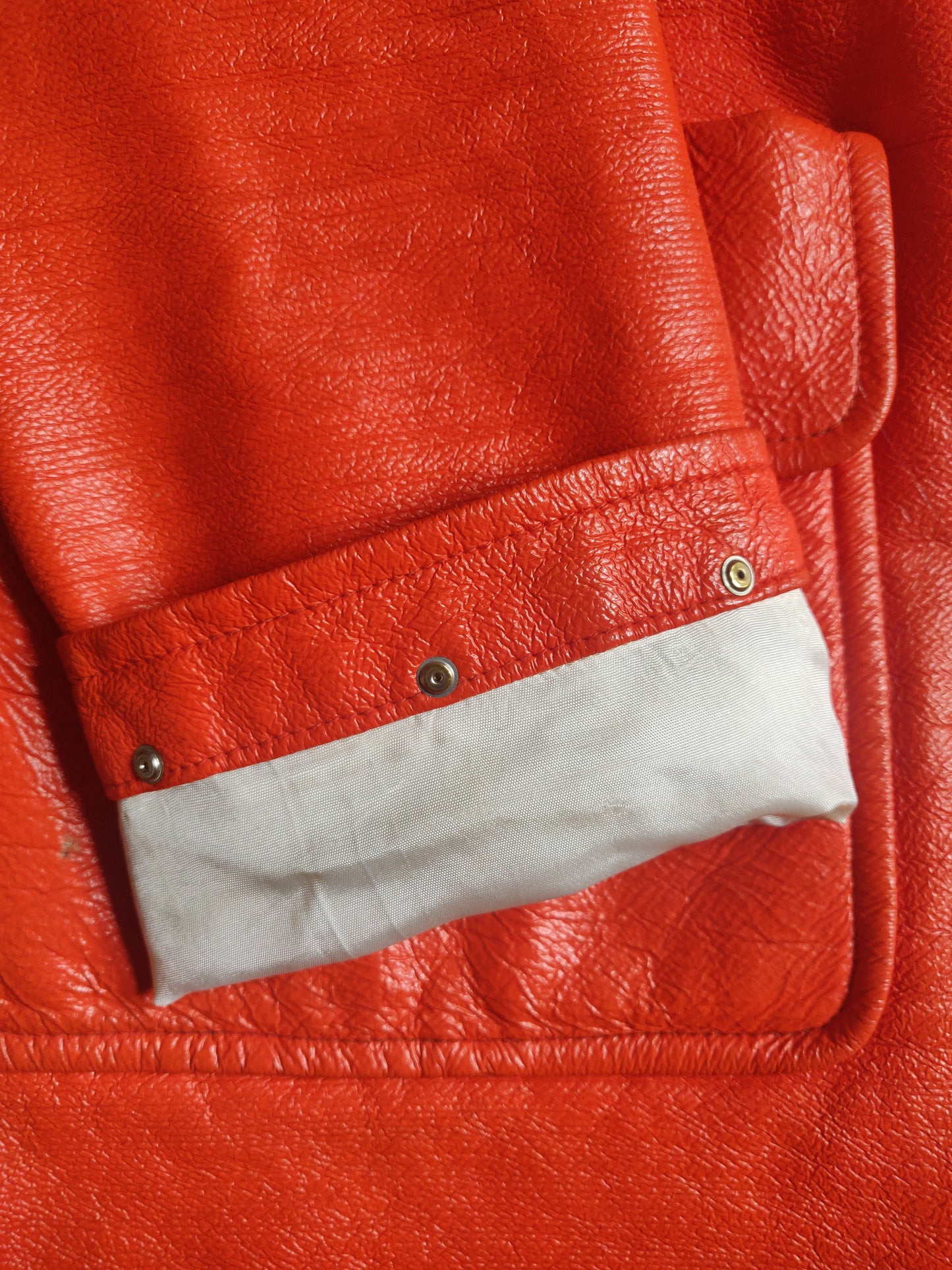 1960s Courrèges Orange Vinyl Jacket