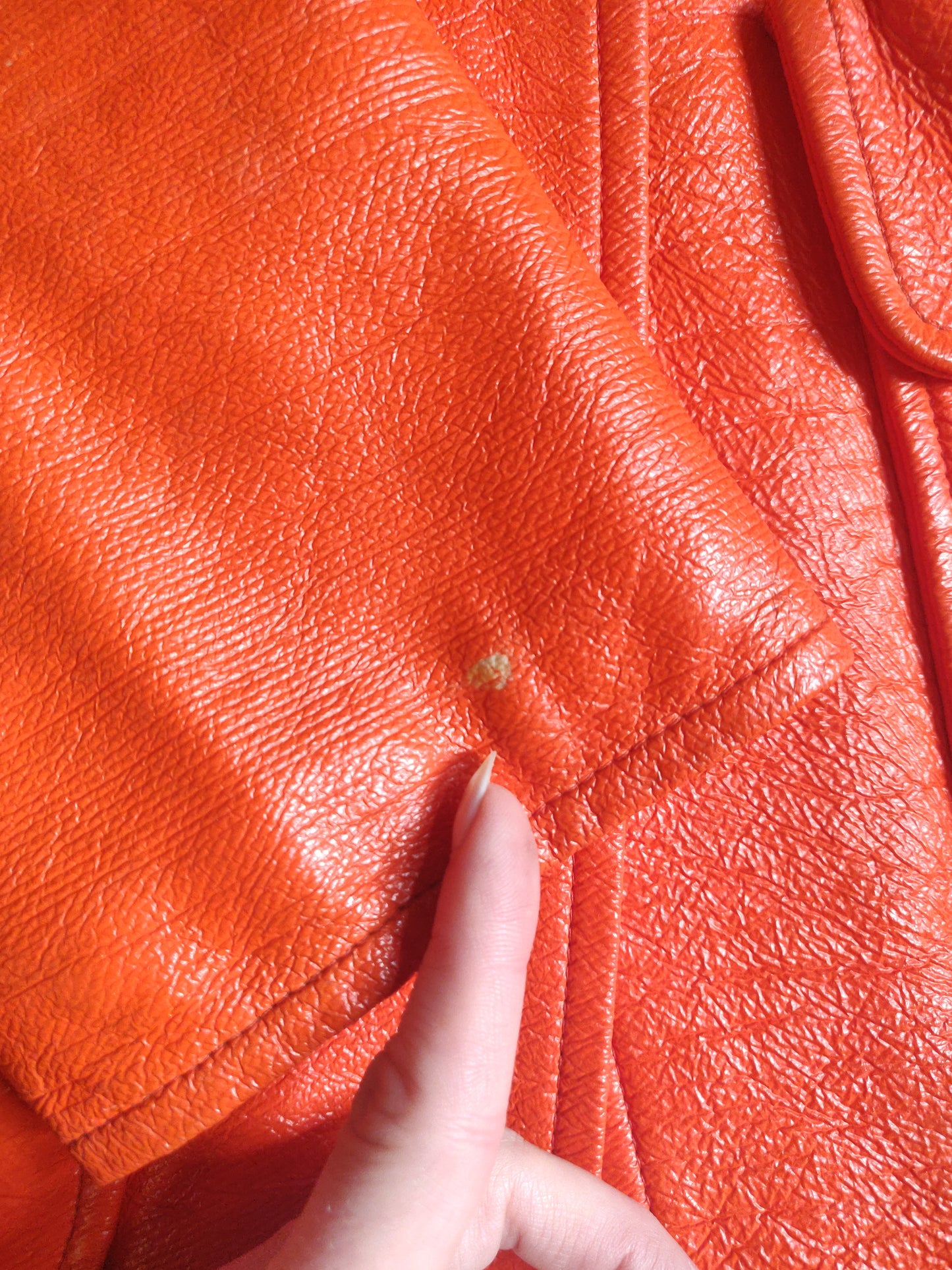 1960s Courrèges Orange Vinyl Jacket