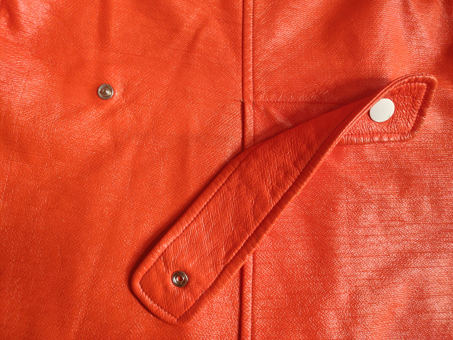 1960s Courrèges Orange Vinyl Jacket