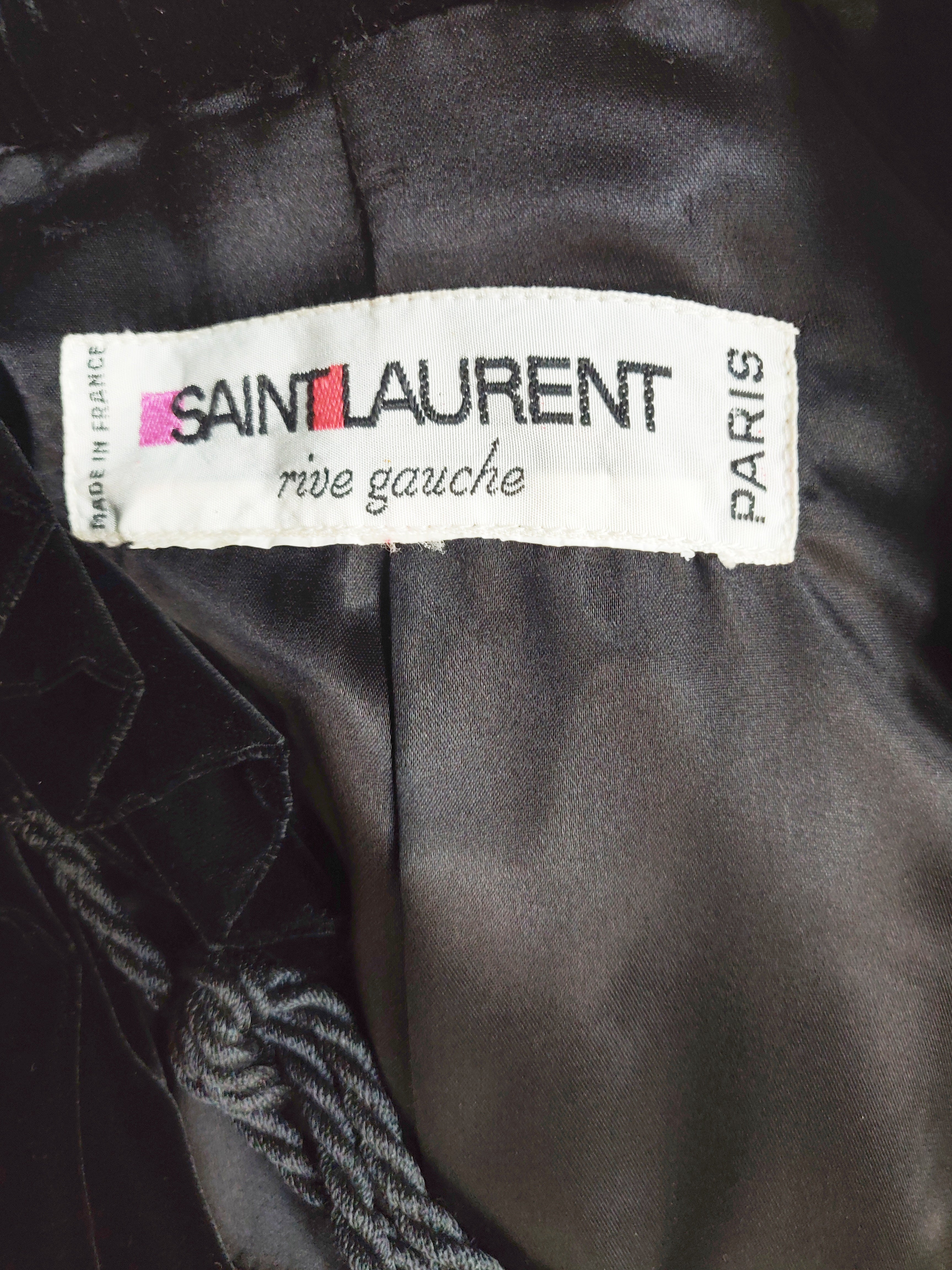 Yves Saint Laurent Velvet Jacket - Documented Fall/Winter 1980 Collection