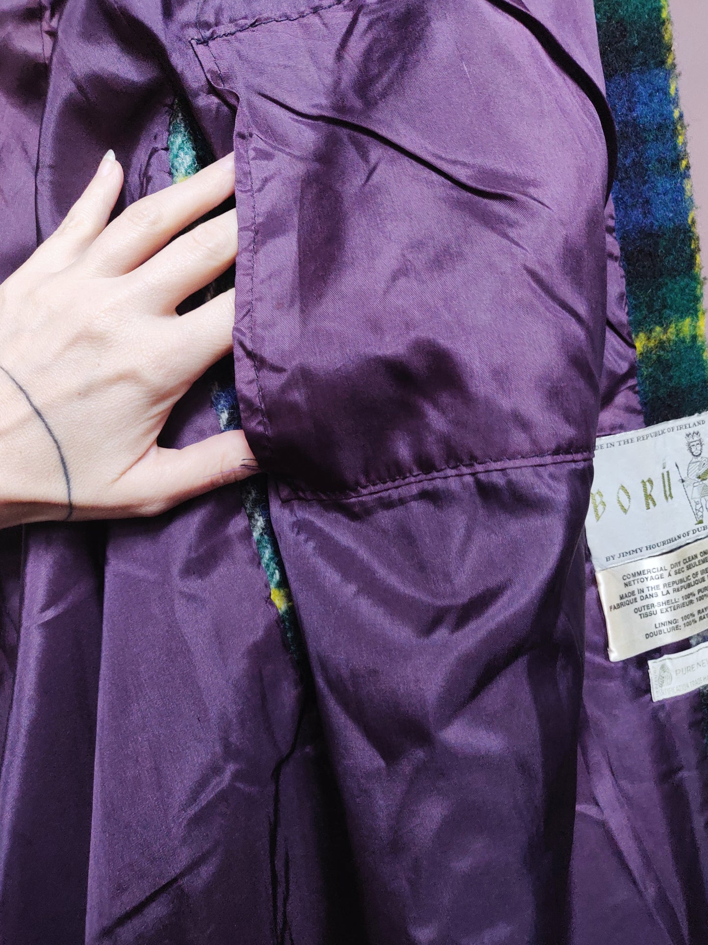 1960s Jimmy Hourihan Ború Irish Wool Hooded Cape