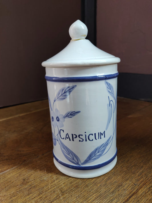 1960s French Apothecary Jar - Capsicum