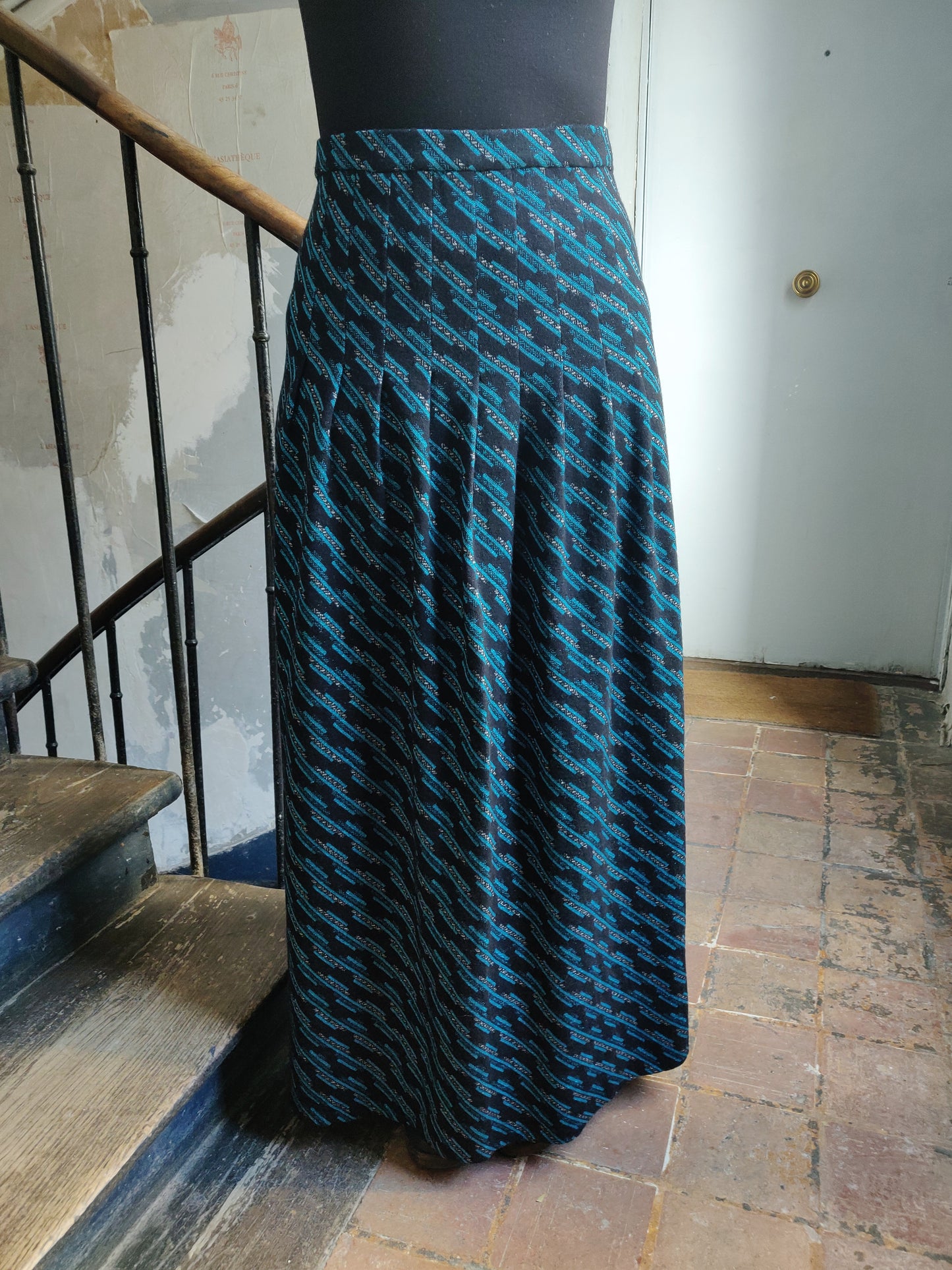 1970s Lanvin Lurex Maxi Skirt