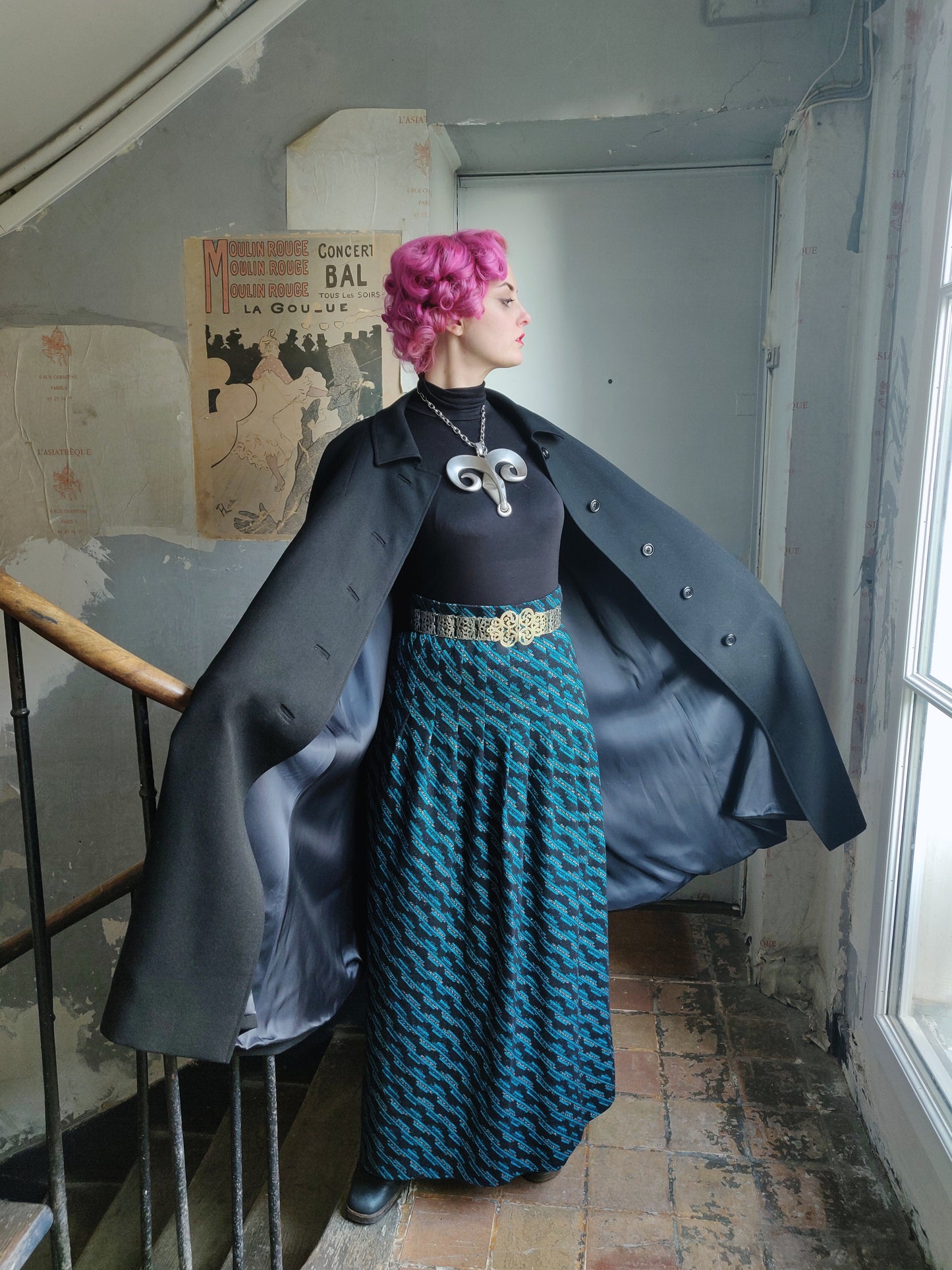 1970s Lanvin Lurex Maxi Skirt
