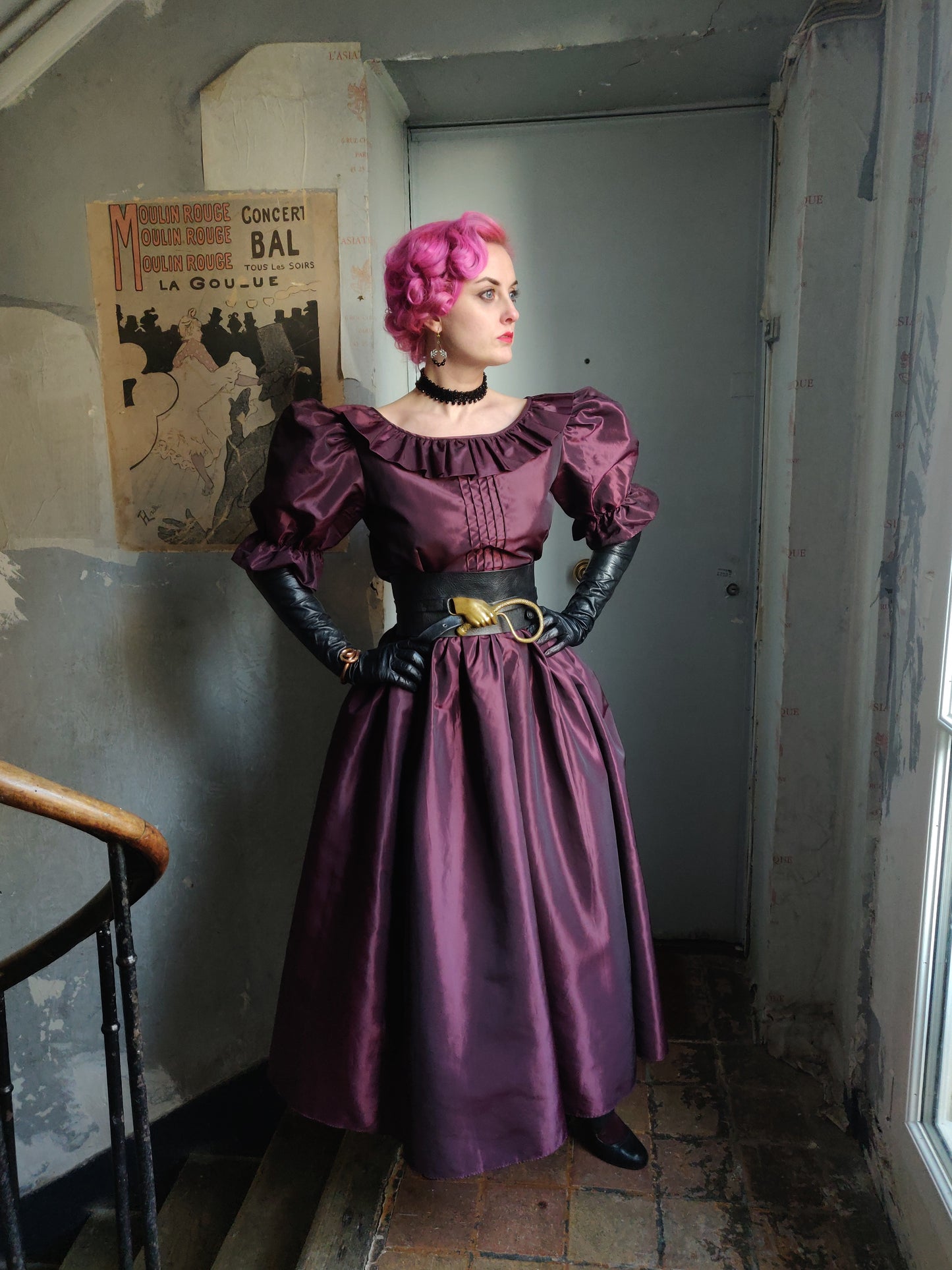 Laura Ashley Wine Taffeta Dress Moorchild Paris Vintage Laura Ashley Wine Taffeta Dress Moorchild Paris Vintage