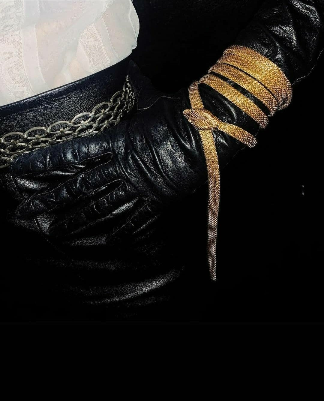 1970s / 80s Mesh Snake Belt - large head