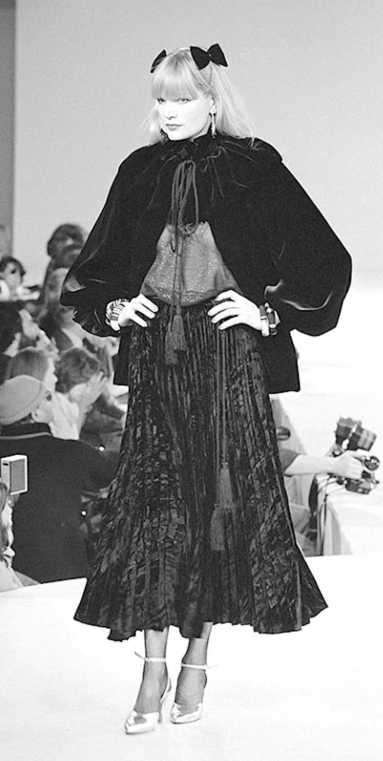 Yves Saint Laurent Velvet Jacket - Documented Fall/Winter 1980 Collection