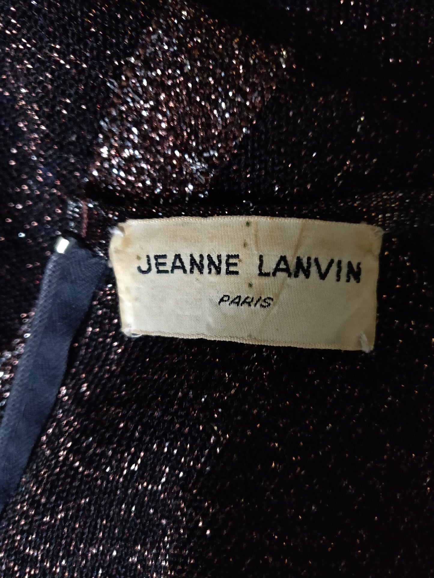 1960s Jeanne Lanvin Lurex Maxi Dress