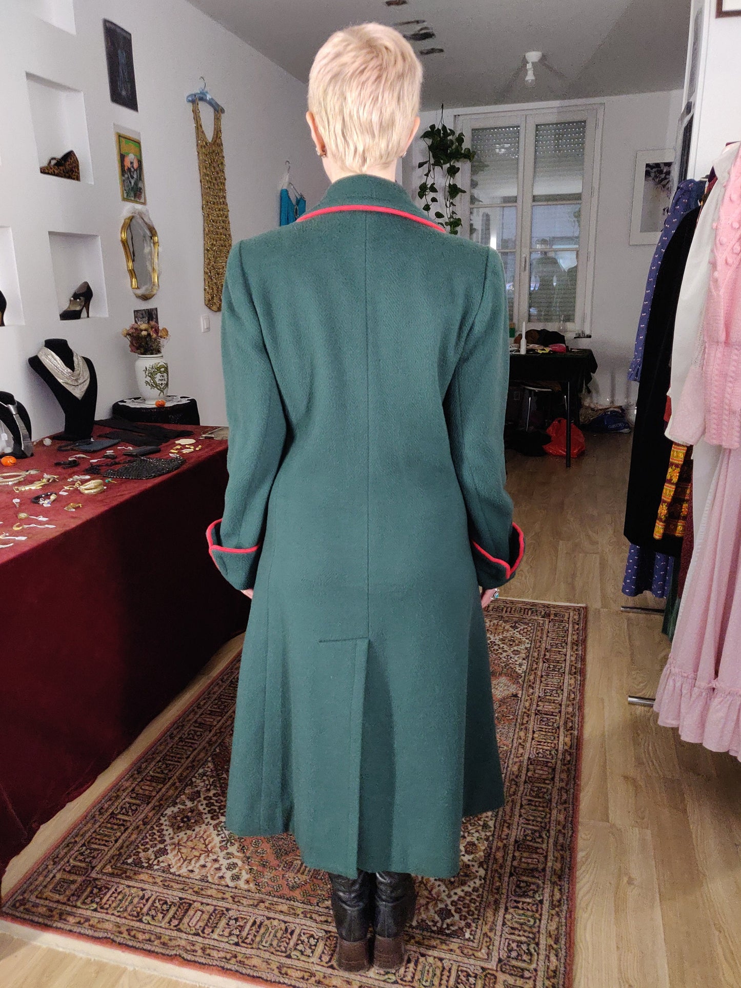 Luxurious Yves Saint Laurent Rive Gauche Military Style Coat - 1990s